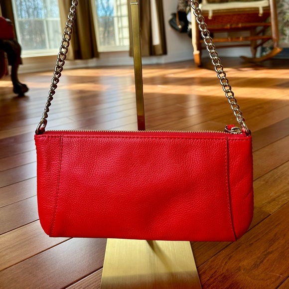 Kate Spade Berkshire Road Adela Leather Small Shoulder Bag in Poppy Red with COA - Picture 3 of 14